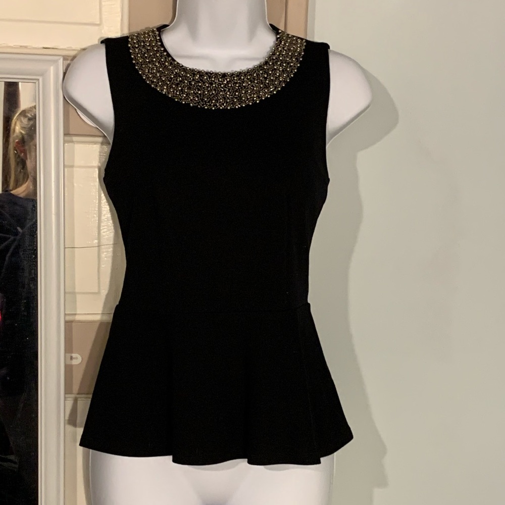 Black peplum top